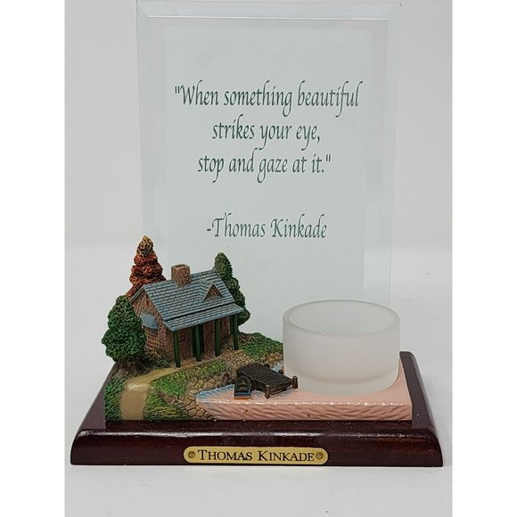 Our America Thomas Kinkade Candle Plaque The End Of A Perfect Day #28019 - Picture 2 of 13